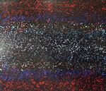 天の川銀河　アクリルガッシュ、キャンバス　45.5×53cm　