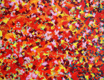 flower #16、アクリル絵の具、アブソルバン、キャンバス　31.8×41cm