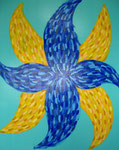 blue flower, acrylic on canvas, 91×72.7cm