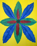 green flower, acrylic on canvas, 91×72.7cm