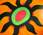 The sun, acrylic on canvas, 100×80.3cm