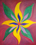 yellow flower, acrylic on canvas, 91×72.7cm