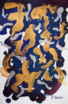 untitled 120112-2, acrylic on paper, 14.8×10cm, Private Collection