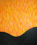 Orange black and healing　acrylic on canvas, 100×80.3cm
