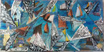 HISSEZ LES VOILES - 50 X 30- Marouflage Acrylique & encres