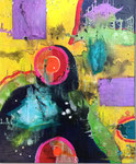 LAVANDE 60 x 50 - Acrylique Encres
