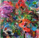 Exotique - 90 x 90-Acrylique-glacis aux encres