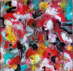 Imagines - 50 x 50 - Acrylique-glacis aux encres