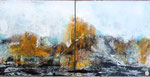 DE TERRE & DE ROCHE- Diptyque - 50 x 2 = 100 Acryliques- Encres pigmentaire- 