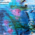 Sur la rive des pensées - 60 x 60 -Acrylique-glacis aux encres