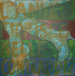 'L'anima', mixed media on plywood, 29,9 x 29,9 cm, 2013