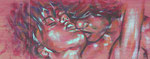 'Un bacio', acrylics on chipboard, 64 x 144,2cm, 2005