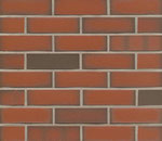 F303, rot-bunt-geflammt, glatt, unbesandet