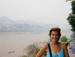 View of the Yangtze River from the Yangtze River Hostel, Chongqing
