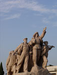 Monument in front of Mao's Mausoleum on Tiananmen Square