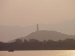 View over Kunming Lake towards Yu Quan Hill with Yu Feng Pagoda