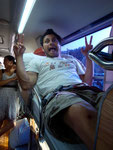 our sleepers on the overnight bus from Guilin to Chongqing
