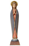 statua Madonna di Fatima stilizzata in legno