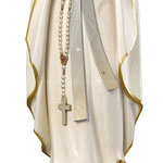 statua Madonna di Lourdes stilizzata in legno - busto