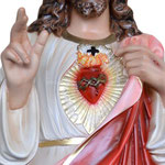 statua Sacro Cuore di Gesù benedicente cm 140 -mani