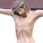 statua Cristo in croce cm 120 -volto