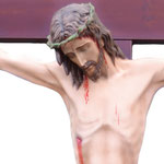 statua Cristo in croce cm 160 -volto