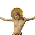 statua corpo di Cristo in legno - volto