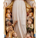 statua Madonna della protezione in legno - busto