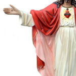 statua Sacro Cuore di Gesù braccia aperte cm 40 -mani