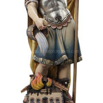 statua San Floriano in legno - busto