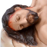 statua Gesù morto cm 50 -volto