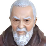 statua San Padre Pio cm 80 -volto