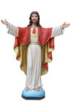 statua Sacro Cuore di Gesù braccia aperte cm 50