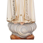 statua Madonna di Fatima con corona in legno - base