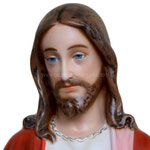 statua Sacro Cuore di Gesù braccia aperte cm 110 -volto