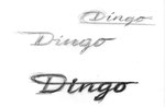 710 Kreidler Schriftzugstudie Dingo  (1963), 21x30 cm, Bleistift