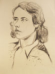 200 Portrait, weiblich (ca. 1949), 33x44 cm, Kohle