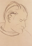222 Portrait, männlich (ca. 1949), 27x38 cm, Kohle