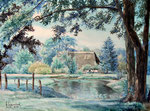 440 Wittdorf bei Neumünster (1945), 32x23 cm, Aquarell