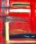peinture contemporaine rouge 