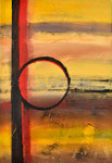 peinture ocre art abstrait