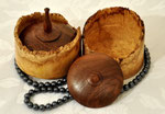 Naturranddosen, Robinie-Maser mit Walnussdeckel