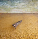 "das letzte mal" 2006  Mischtechnik auf Leinwand    127 x 127 cm