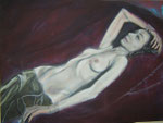 "liegender Akt" 2007 Studie Acryl auf Leinwand 90 x 70 cm