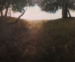 「　湖へ向かう道　」油彩、テンペラ・パネル  162×194cm  273,000  2015