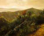 「　岩茸石山　」油彩、アルキド樹脂絵の具・パネル　50×61cm　￥156,000