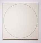 Groove, urethane paint on wooden panel, aluminum,caulking agent, 120.6cm×120.6cm×5cm, 2016