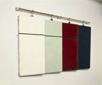 Picturesque Refrigerator, lacquer paint, wood panel, canvas, brass, 102×230cm, 1993