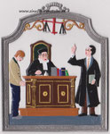 9405RIC Wandbild Richter/Anwalt, 9 x 11 cm