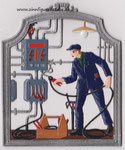 9405ELE Wandbild Elektriker, 9 x 11 cm